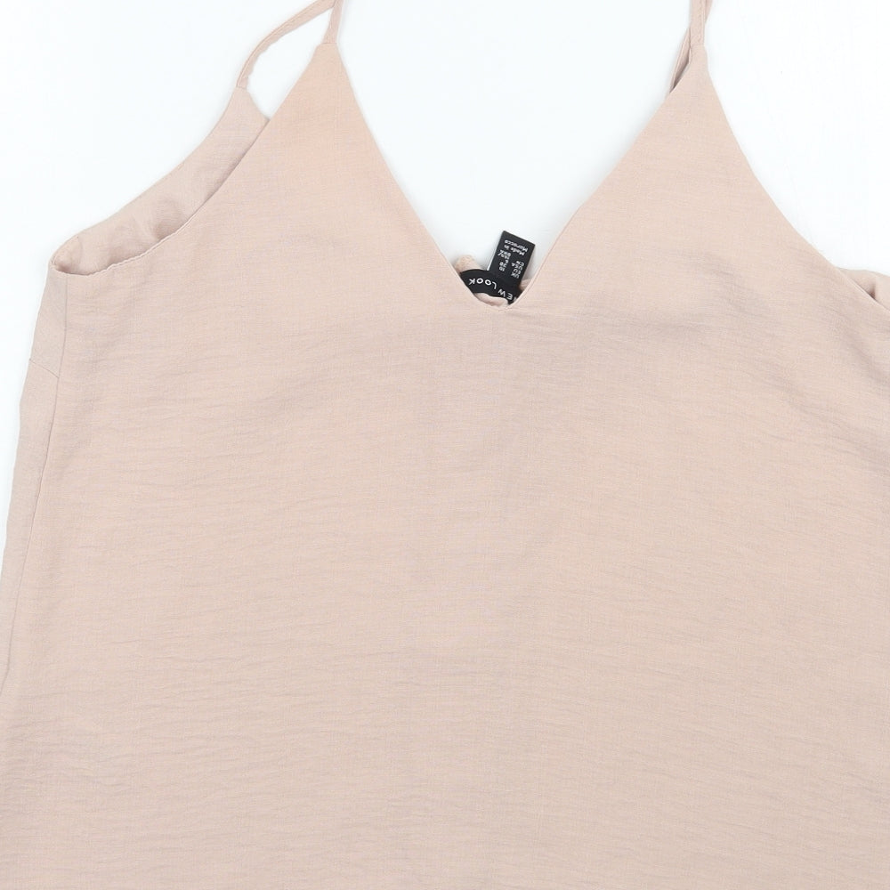 Newlook Womens Pink Basic Tank Size 10