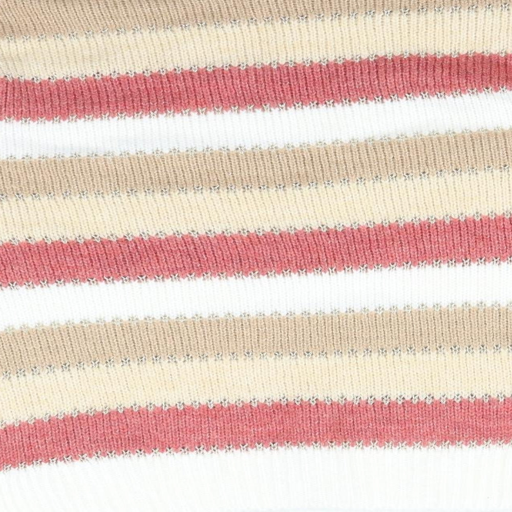 Peacocks Womens Multicoloured Striped Pullover Sweatshirt Size L