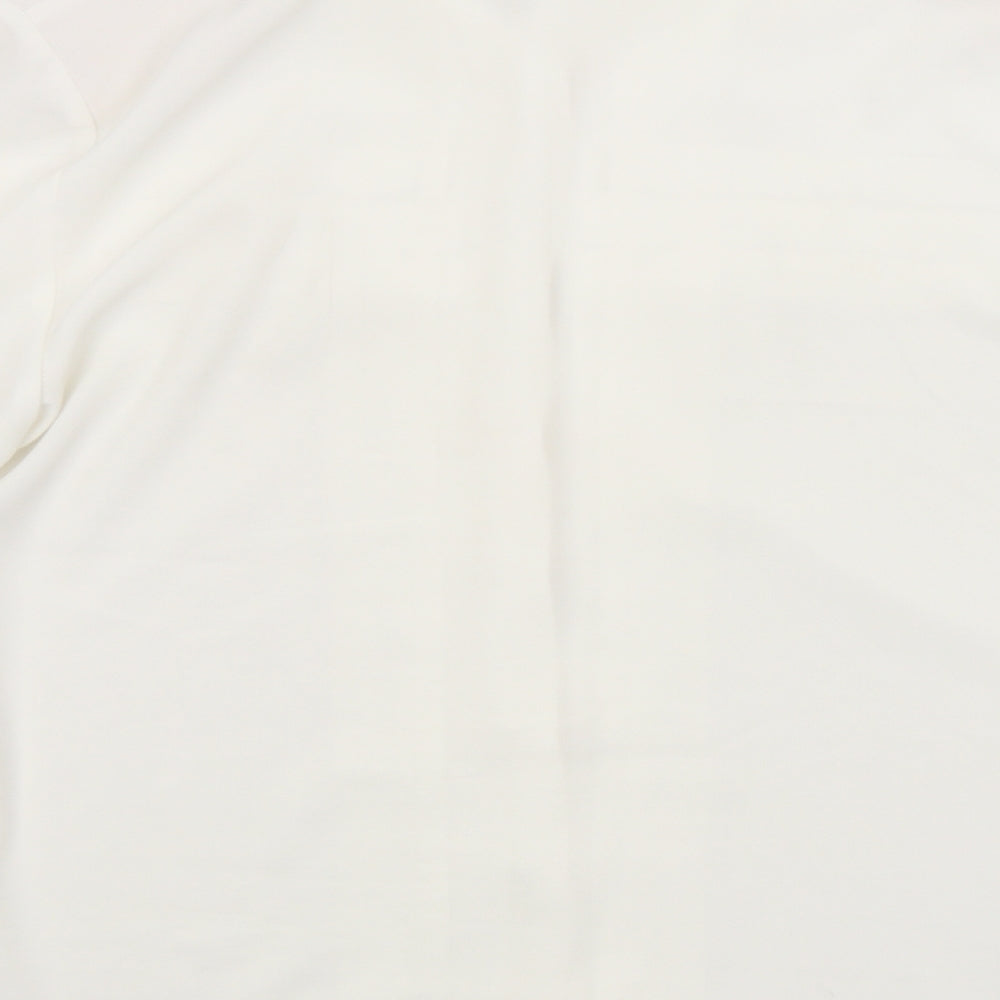 Country Casuals Womens White Basic Button-Up Size M