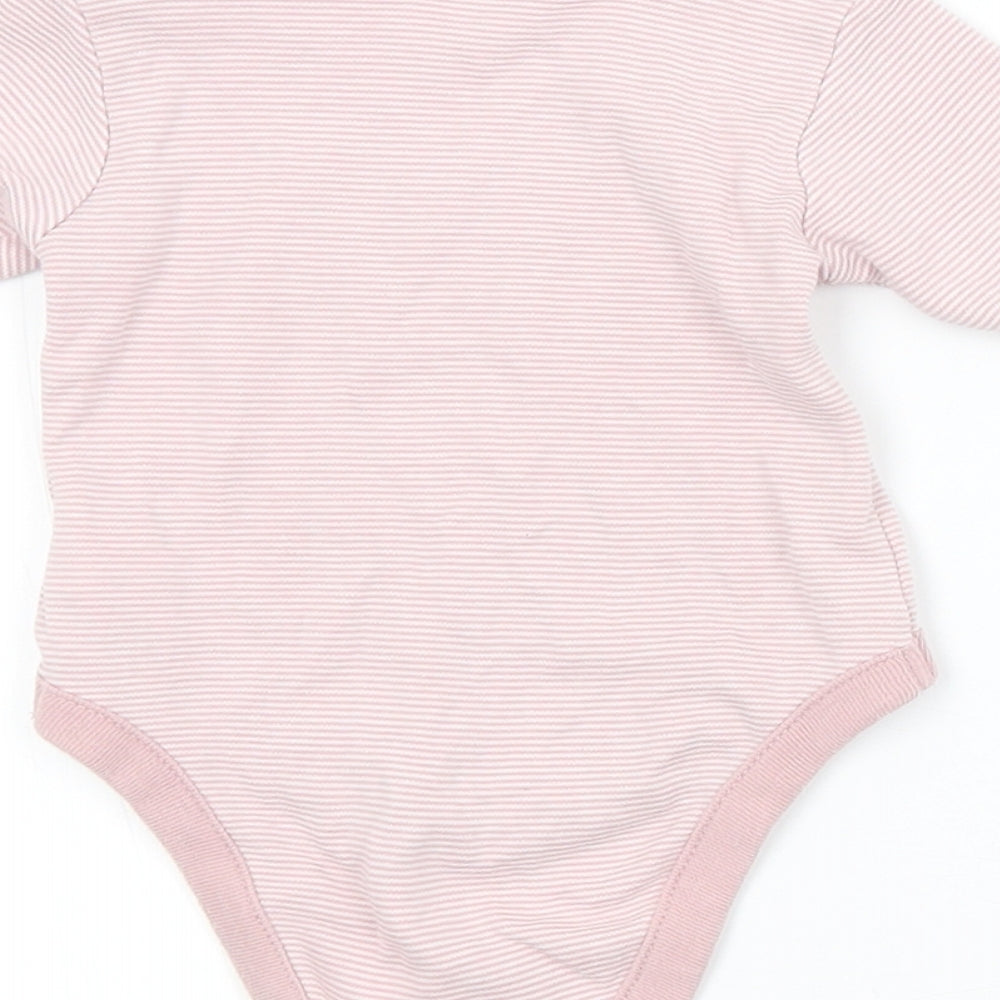 NEXT Baby Pink Striped Babygrow One-Piece Size 0-3 Months