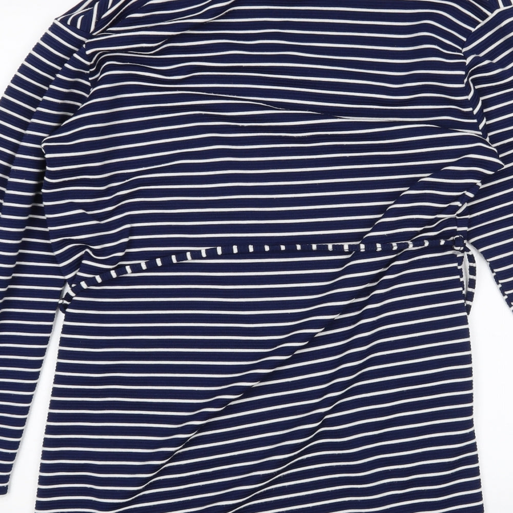 Voulez-Vous Womens Multicoloured Striped Wrap Jumper Size XL