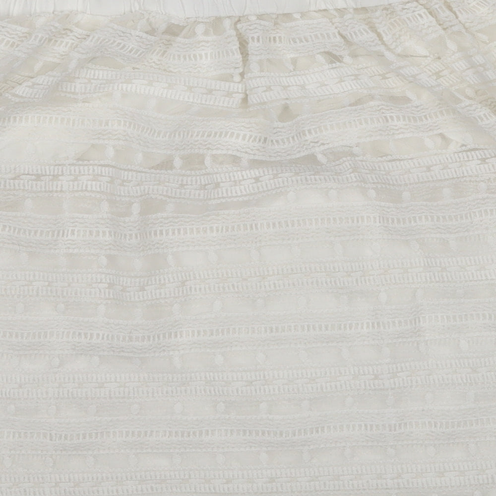 JCL Womens White A-Line Skirt Size M