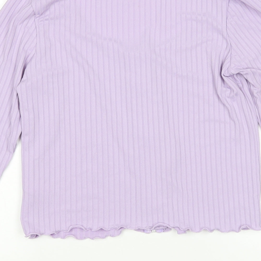 New Look Womens Purple Full Zip Jumper Size 10