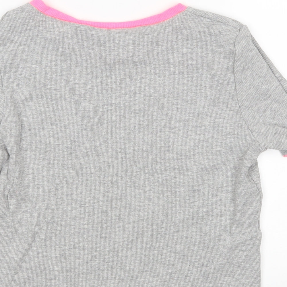 Select Womens Grey Basic T-Shirt Size 12