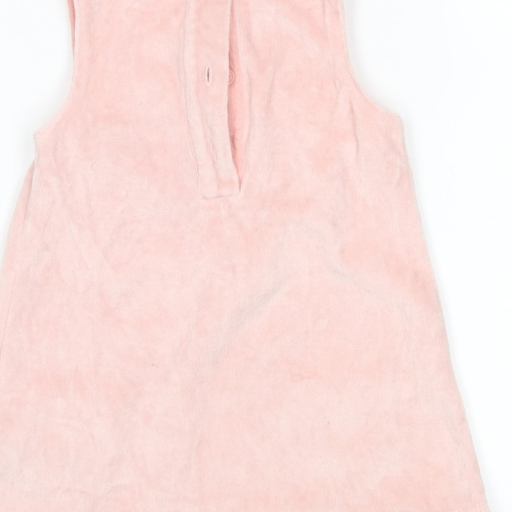 Marks & Spencer Girls Pink Pinafore/Dungaree Dress Size 3-6 Months