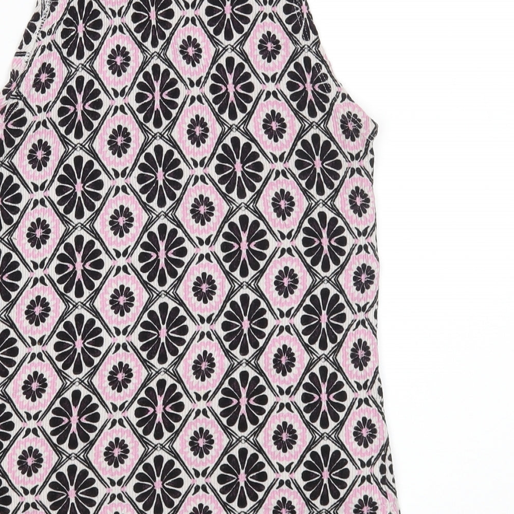 Topshop Womens Multicoloured Floral Basic Tank Size 6