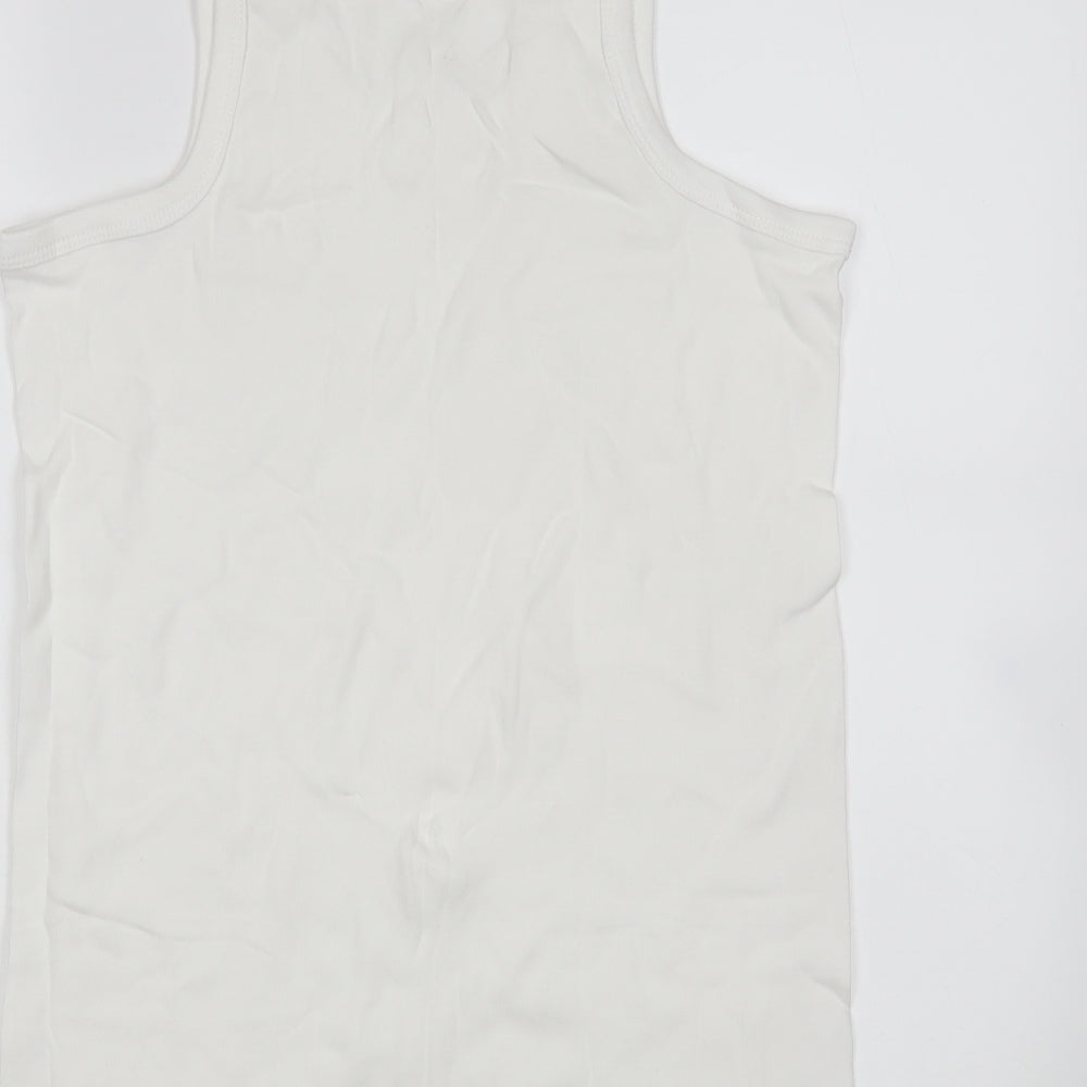 Preworn Mens White Basic Tank Size M