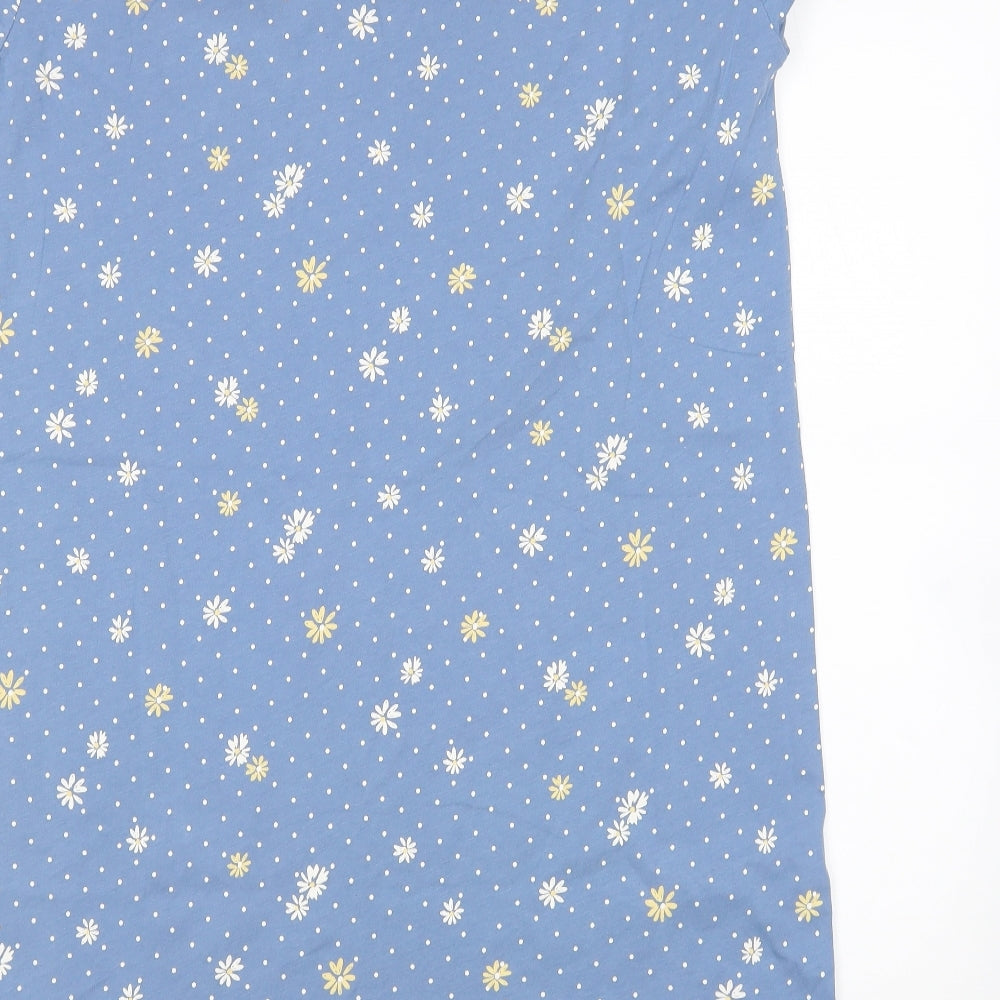 Preworn Womens Blue Polka Dot Top Dress Size M