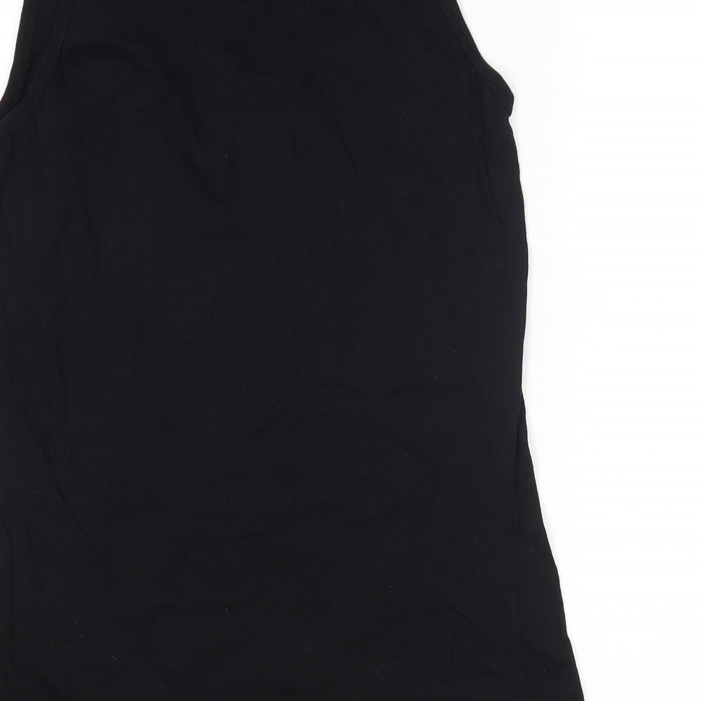Jane Womens Black Basic Tank Size L