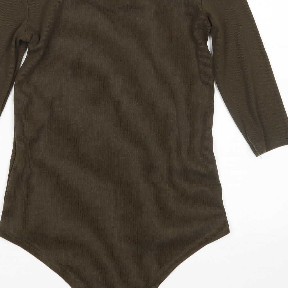 Aikha Womens Green Bodysuit One-Piece Size L