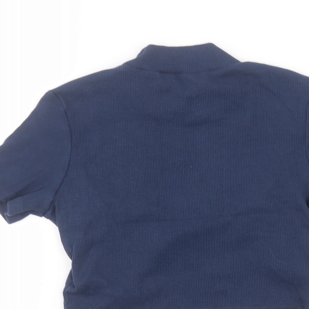 glamourous Womens Blue Basic T-Shirt Size S