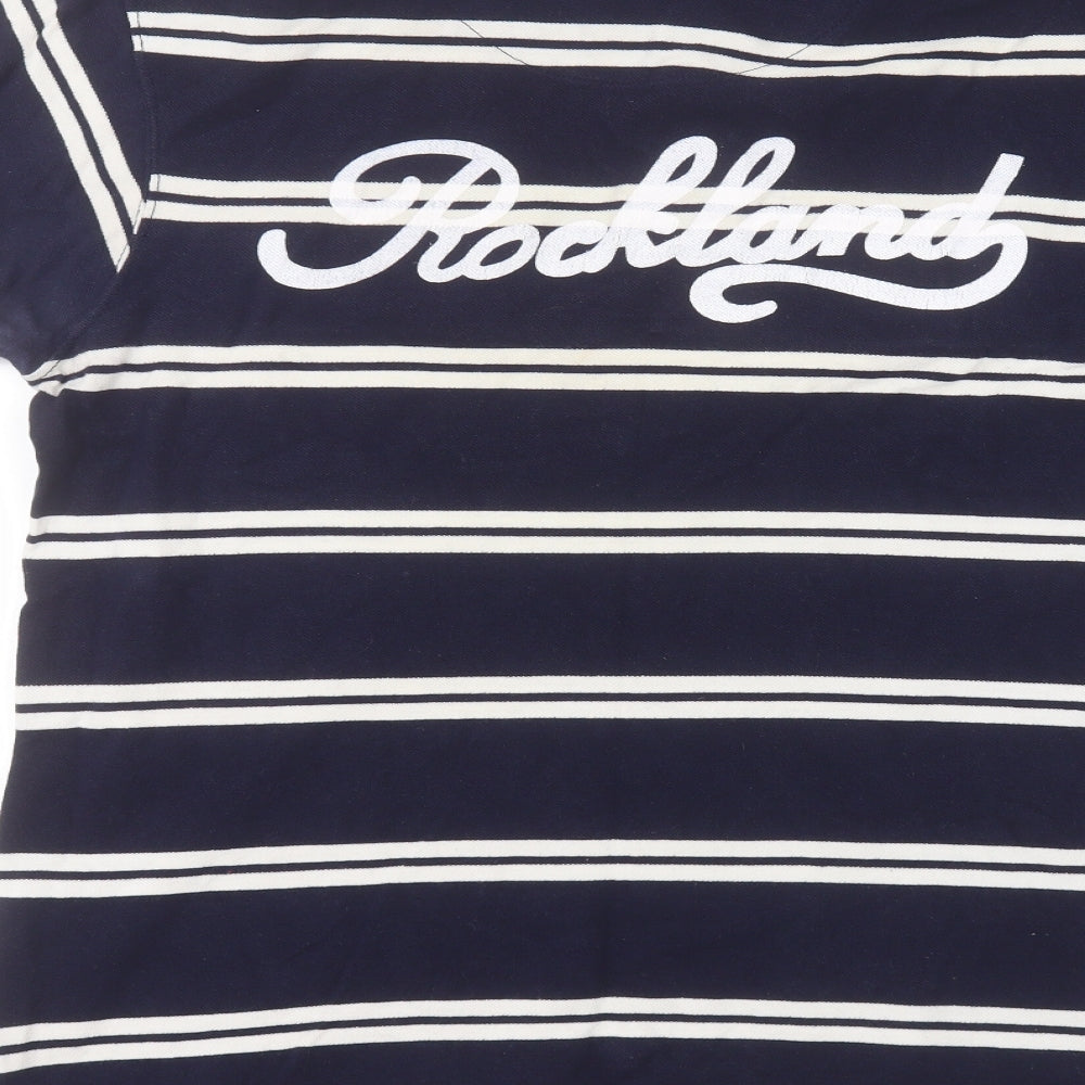 Penn Mens Blue Striped Polo Size M