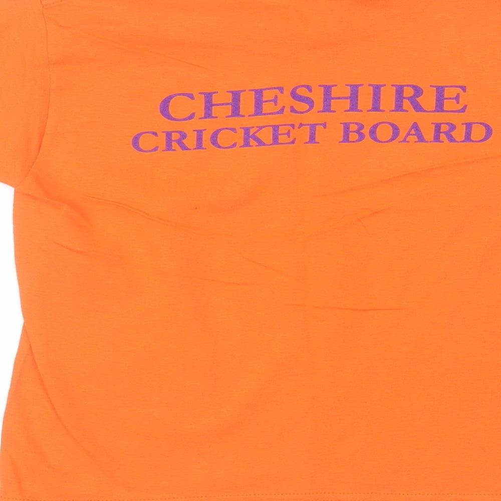 Gilden Boys Orange Basic T-Shirt Size XS