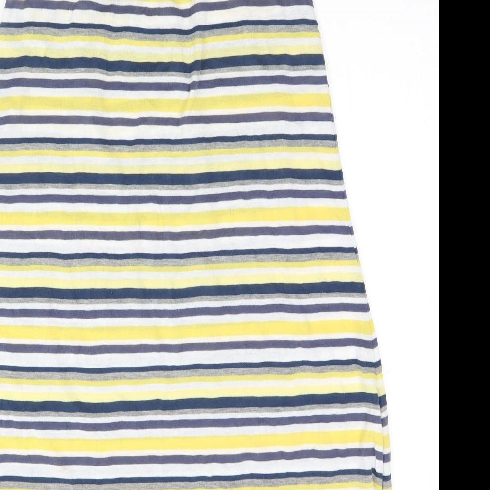 Preworn Womens Multicoloured Striped A-Line Size 12