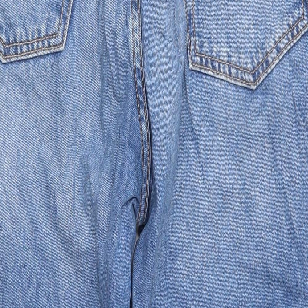 H&M Womens Blue Tapered Jeans Size 8 L25 in