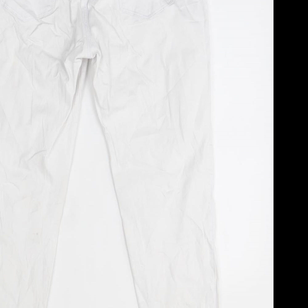 denim 1982 Womens White Skinny Jeans Size 16 L26 in