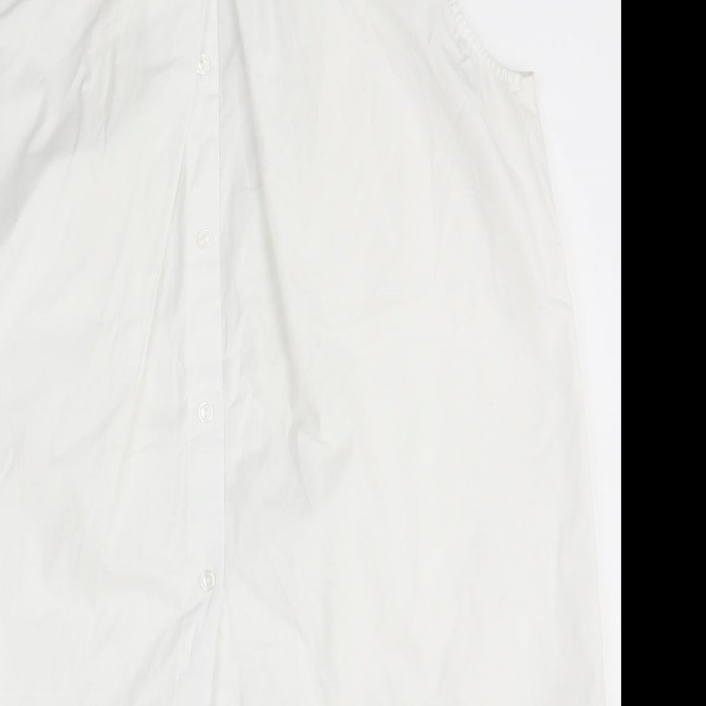 Kenar Womens White Basic Button-Up Size S