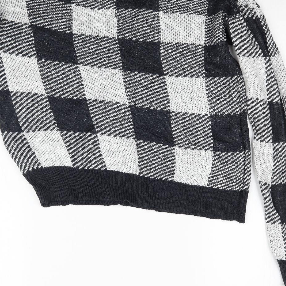Beloved Womens Multicoloured Plaid Knit Pullover Jumper Size S