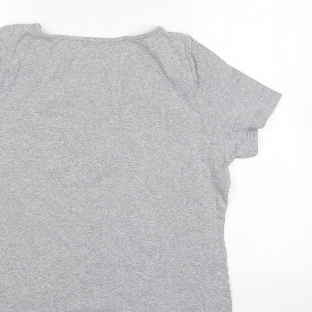 Love tees Womens Grey Basic T-Shirt Size 14