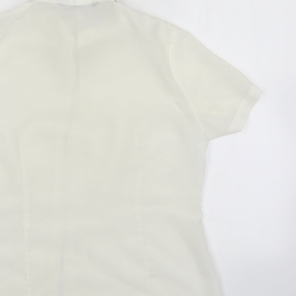 Bonmarché Womens White Basic Button-Up Size 12