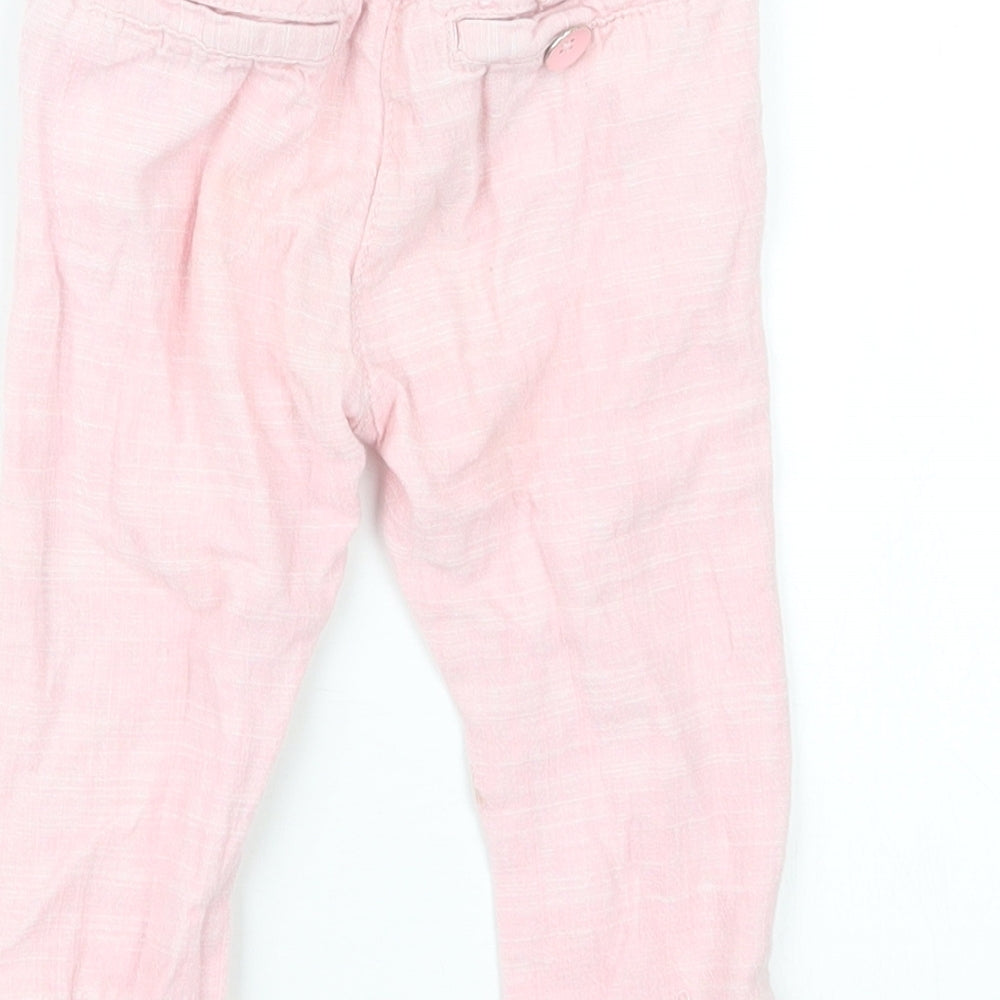 Next Girls Pink Capri Trousers Size 12-18 Months