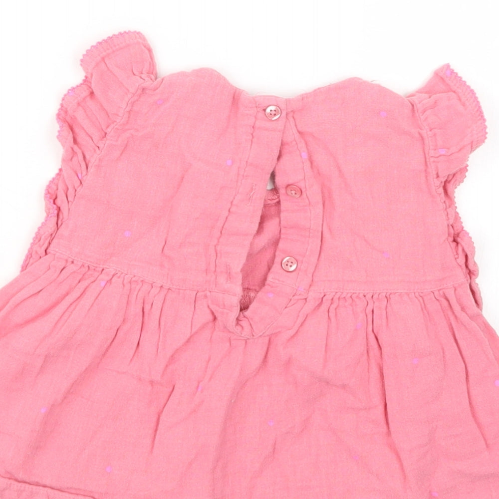 George Girls Pink Polka Dot Basic T-Shirt Size 2-3 Years