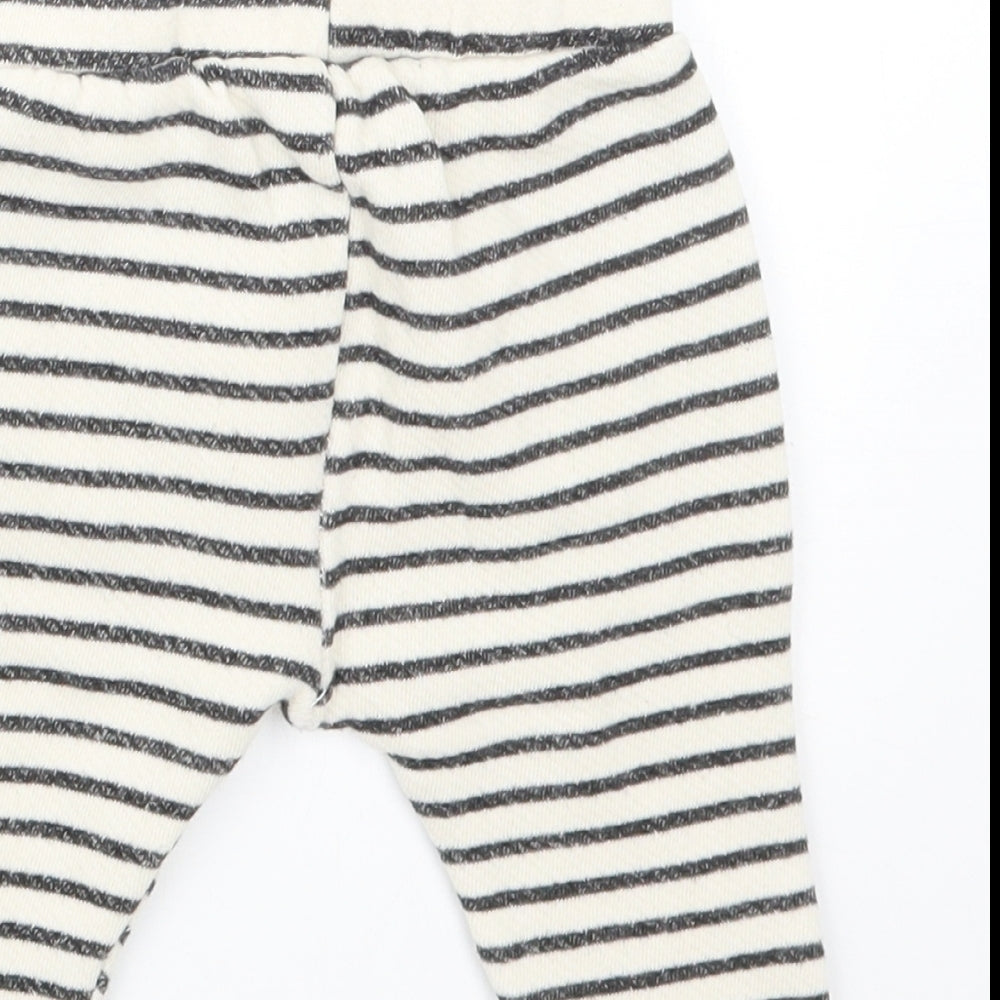 Primark Boys White Striped Capri Trousers Size 6-9 Months