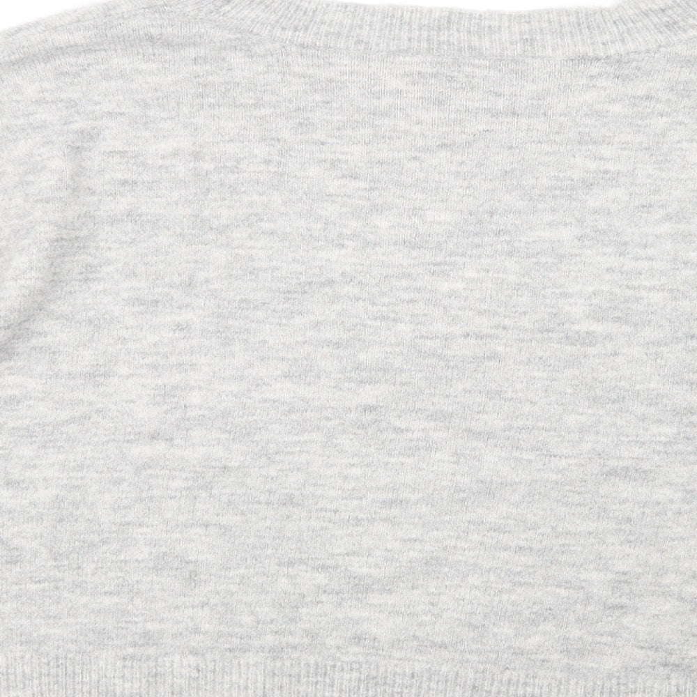 H&M Womens Grey Knit Pullover Jumper Size L