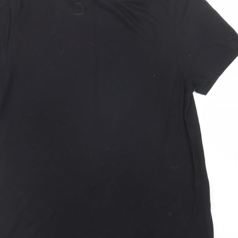 New Look Womens Black Basic T-Shirt Size 10