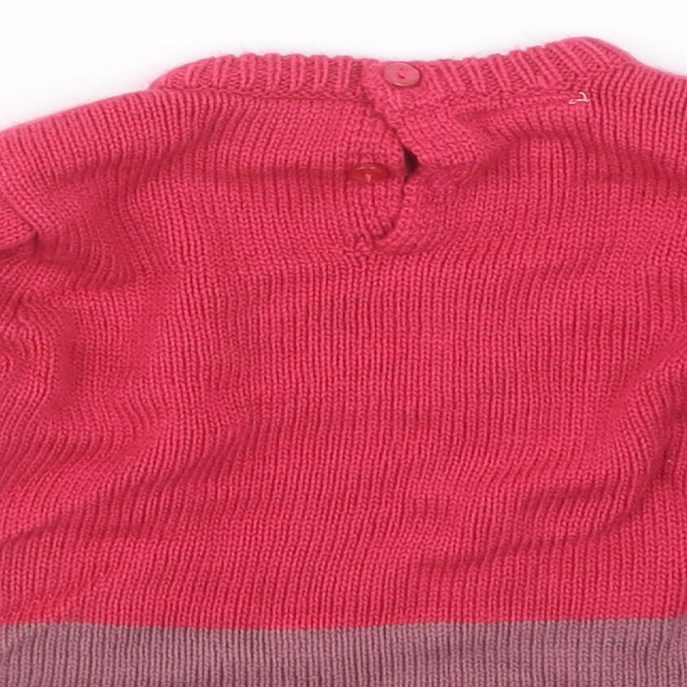 Influx Girls Pink Knit Pullover Jumper Size 0-3 Months