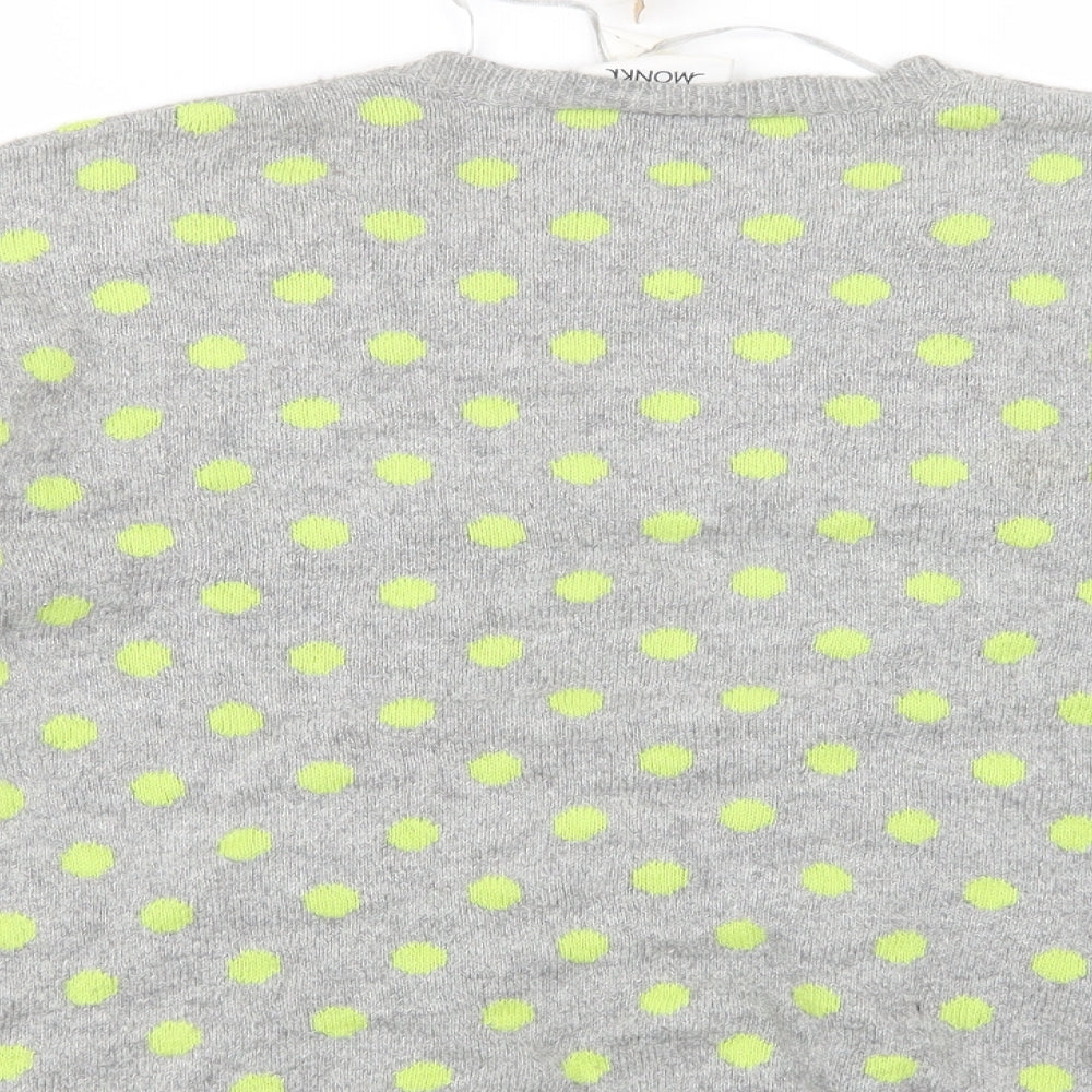 Monki Womens Grey Knit Pullover Jumper Size S