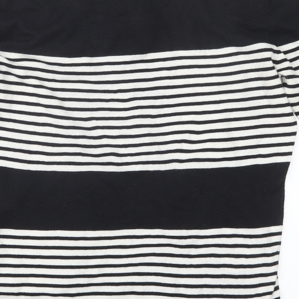 Great plains Womens Black Striped Knit Pullover Jumper Size M