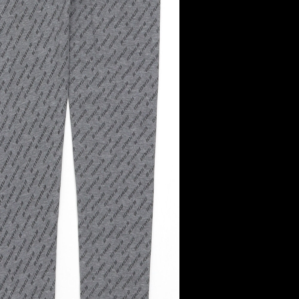 Primark Girls Grey Carrot Trousers Size 9-10 Years - Be Fearless Pyjama Pants