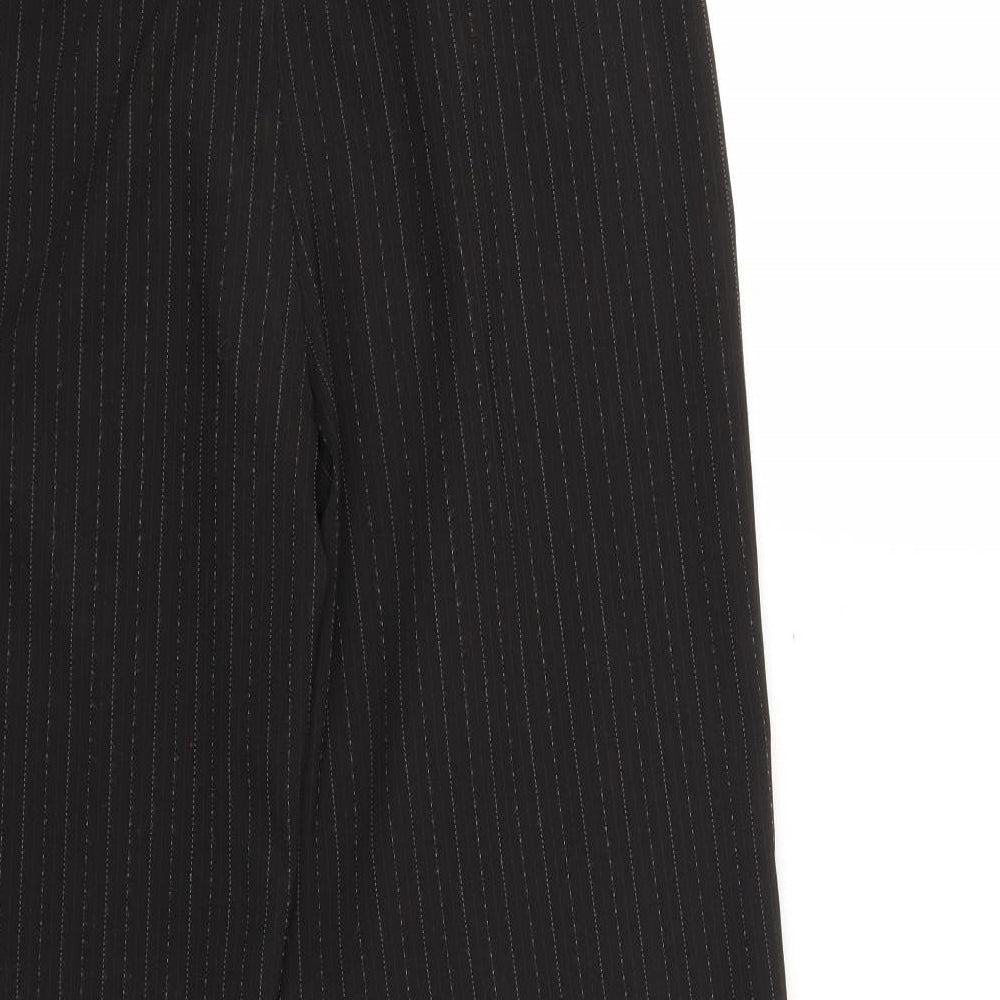 evie Womens Black Striped Trousers Size 12 L27 in