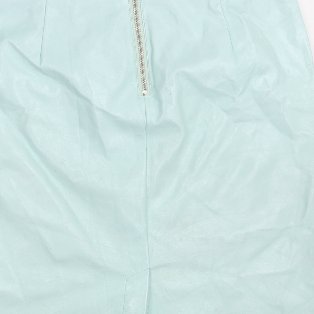 Topshop Womens Green Straight & Pencil Skirt Size 12