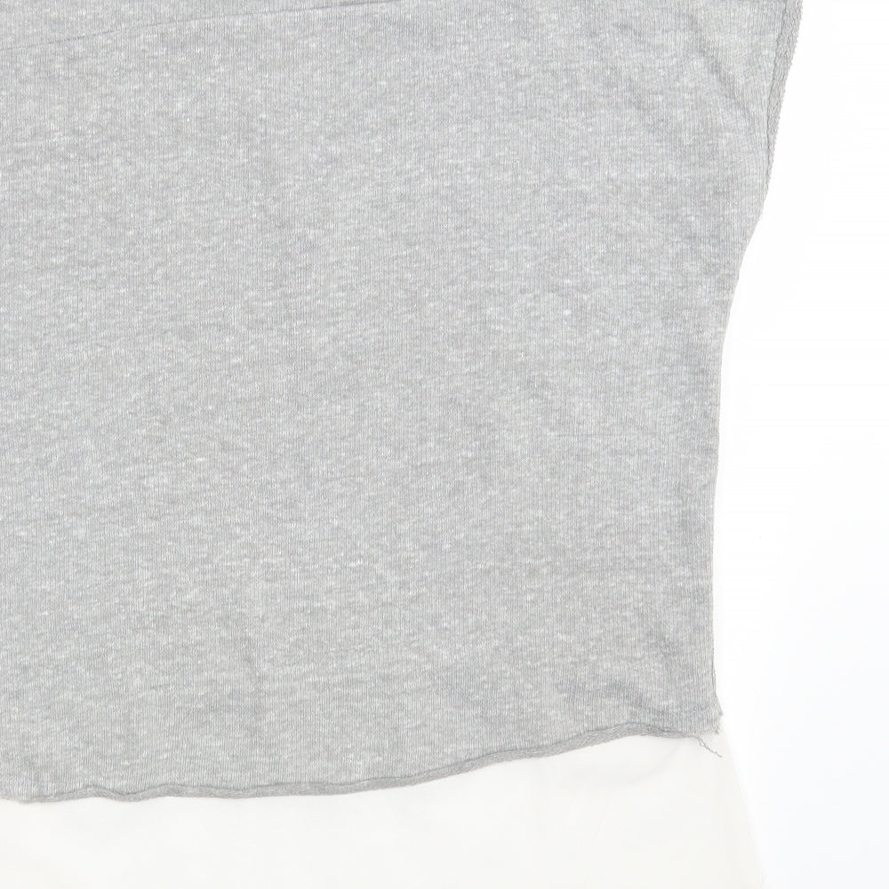 Azara Paris Womens Grey Basic T-Shirt One Size