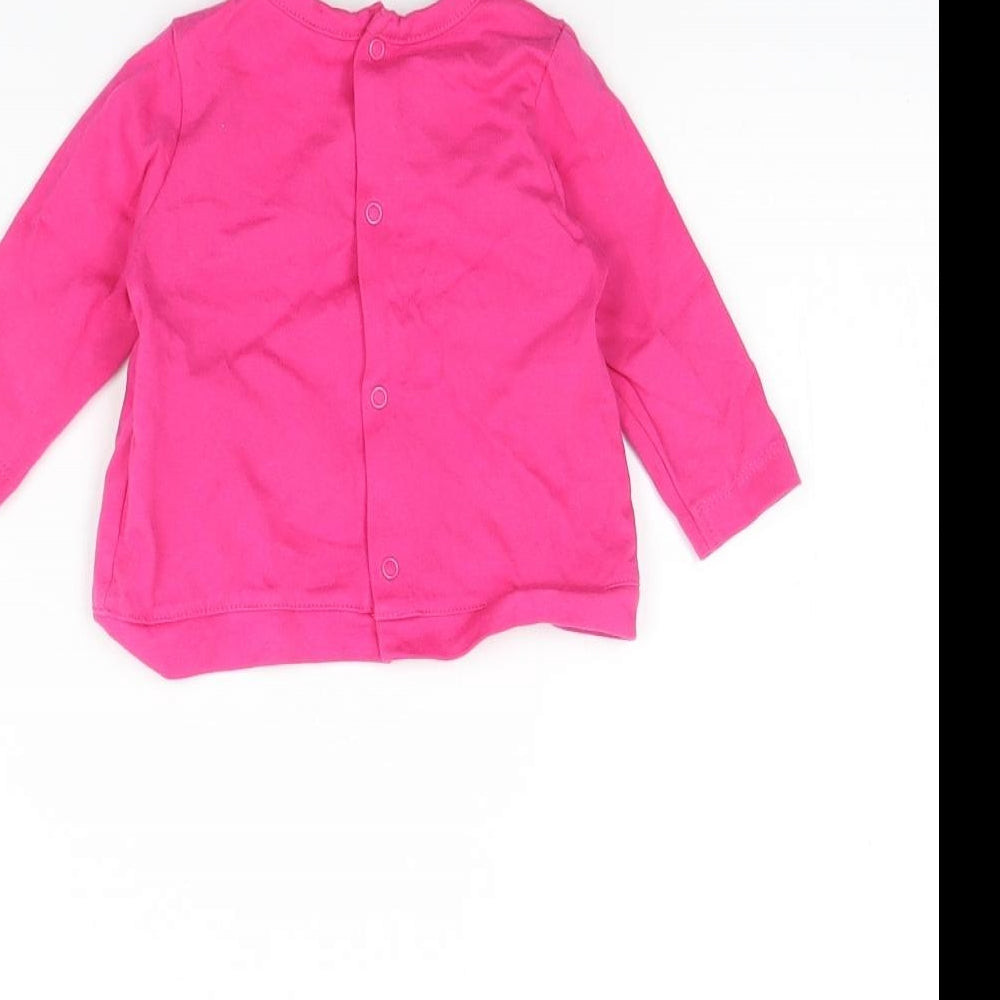 Sucre d'Orge Girls Pink Basic T-Shirt Size 3-6 Months