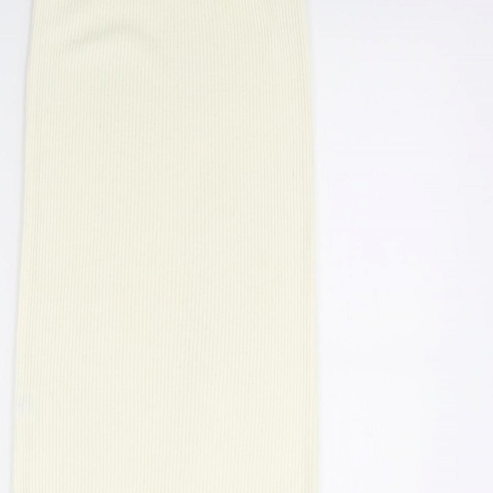 Missguided Womens Ivory Bandage Skirt Size 8