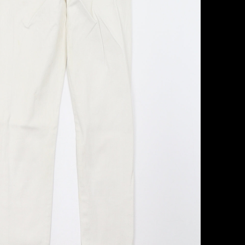 Preworn Womens White Skinny Jeans Size 6 L28 in