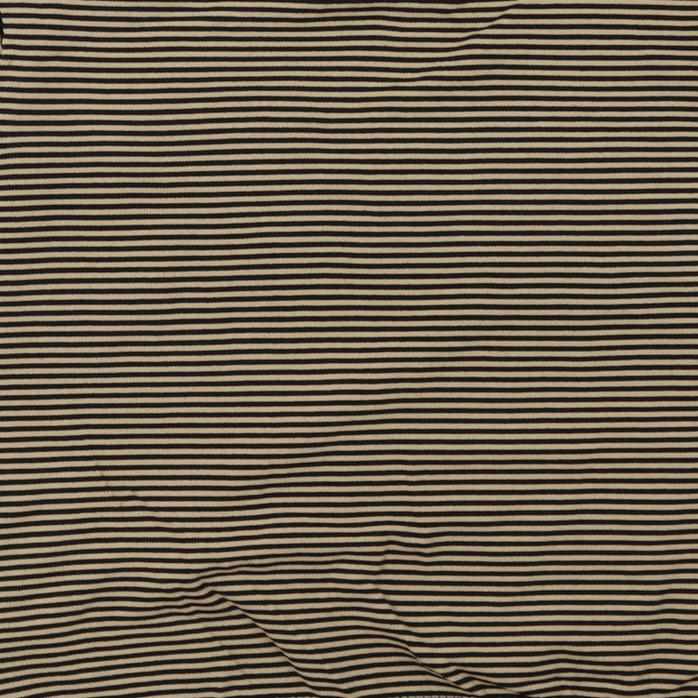 Marks & Spencer Womens Brown Striped Pullover Sweatshirt Size 14