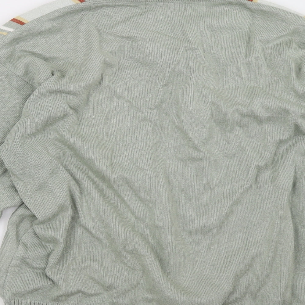northwood Mens Green Geometric Pullover Sweatshirt Size S