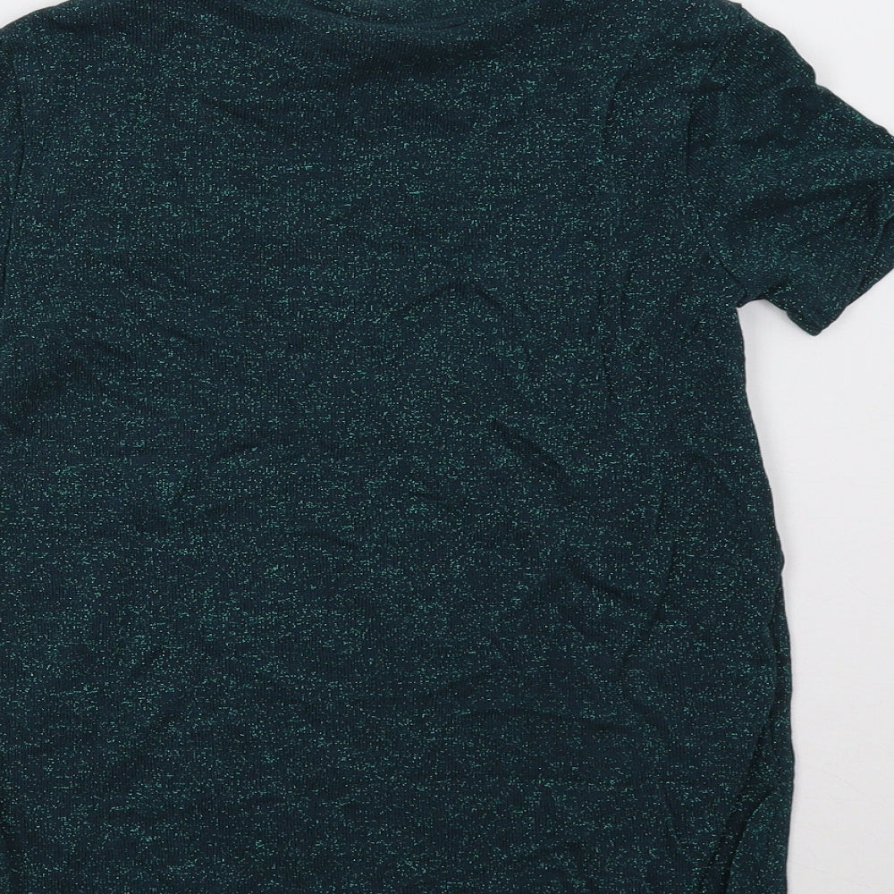 nexzt Girls Green Basic T-Shirt Size 11 Years