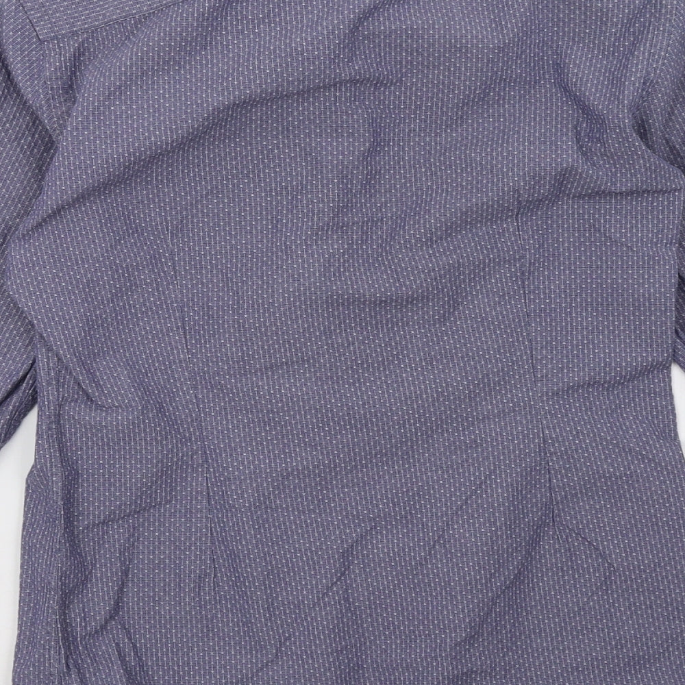 Marks & Spencer Mens Blue Button-Up Size 14