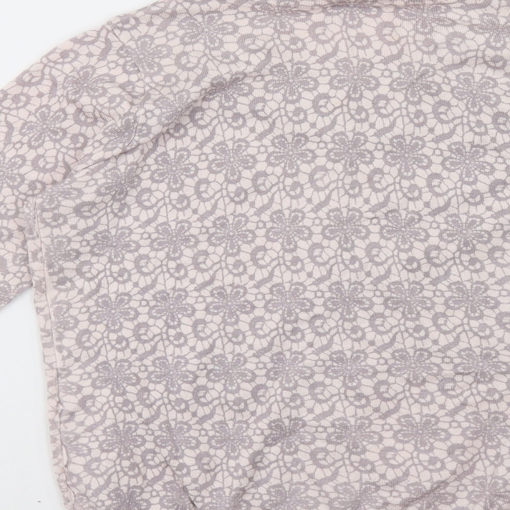 Dorothy Perkins Womens Pink Geometric Cardigan Jumper Size 10