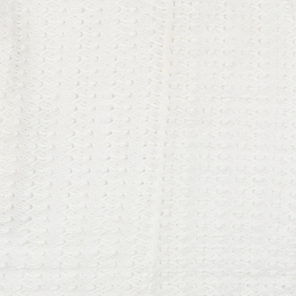 peaocks Womens White Pullover Jumper Size 12