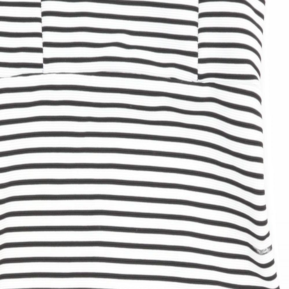 FOREVER 21 Womens Multicoloured Striped Fit & Flare Size XS