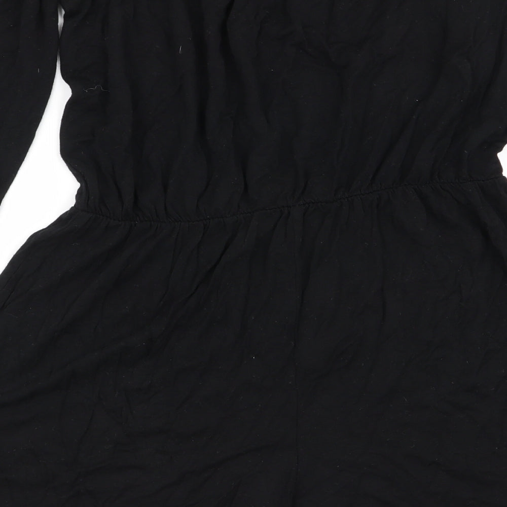 Missguided Womens Black Playsuit One-Piece Size 8