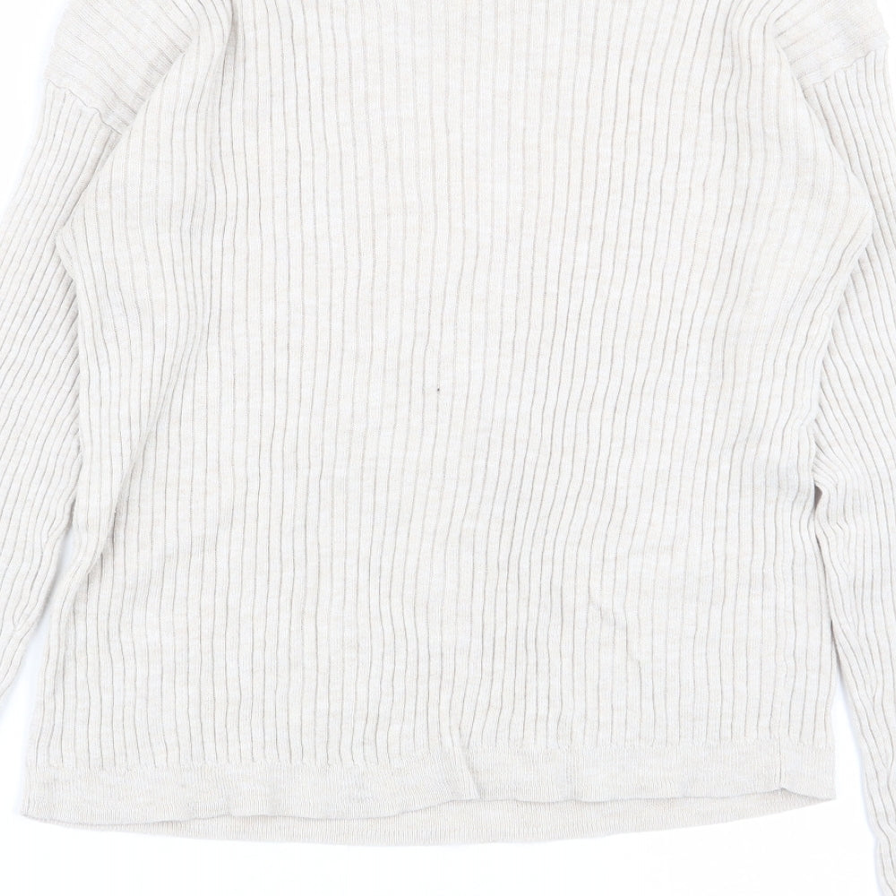 Bershka Womens Beige Basic T-Shirt Size 6