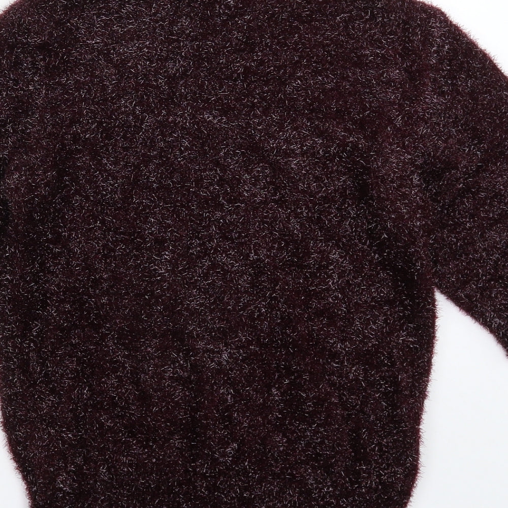 Coast Womens Purple Knit Pullover Jumper Size XS