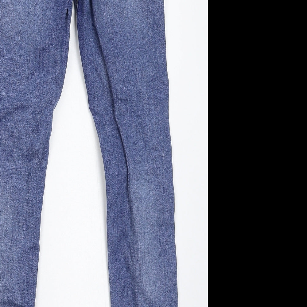 Denim & Co. Womens Blue Denim Skinny Jeans Size 10 L27 in